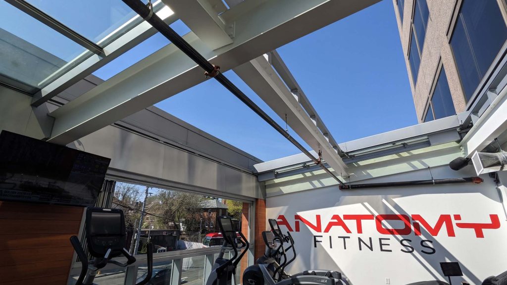 Anatomy Fitness Single Slope Retractable Roof